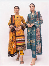Al Zohaib Lawn Pakistani Suit Al Zohaib Colours/Printed Lawn/Bamber Chiffon Dupatta