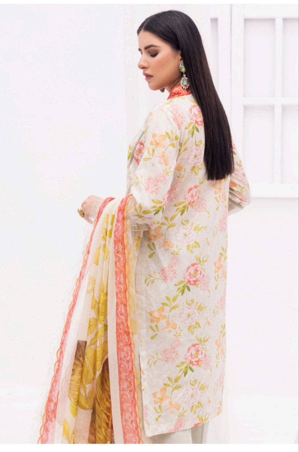 Al Zohaib Lawn Pakistani Suit Al Zohaib Colours/Printed Lawn/Bamber Chiffon Dupatta