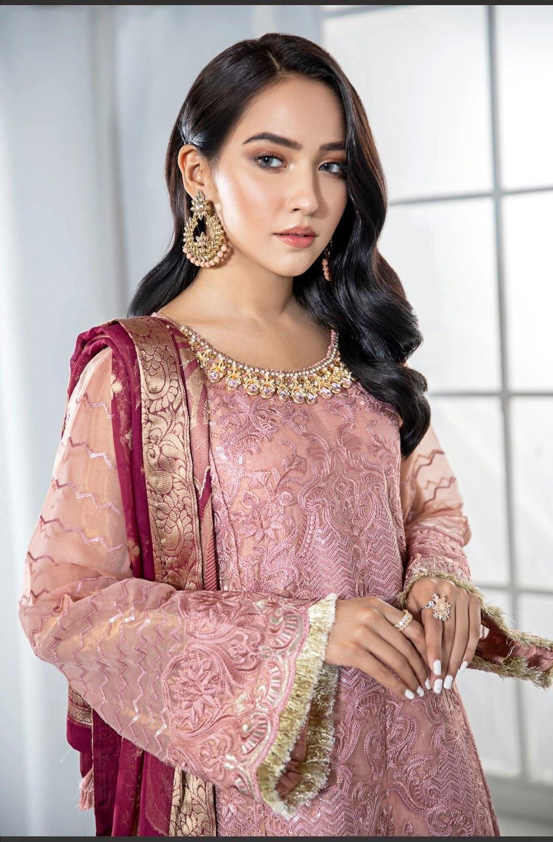 Alizeh Embroidered Chiffon/Vol 3/Sohneri - AWWALBOUTIQUE