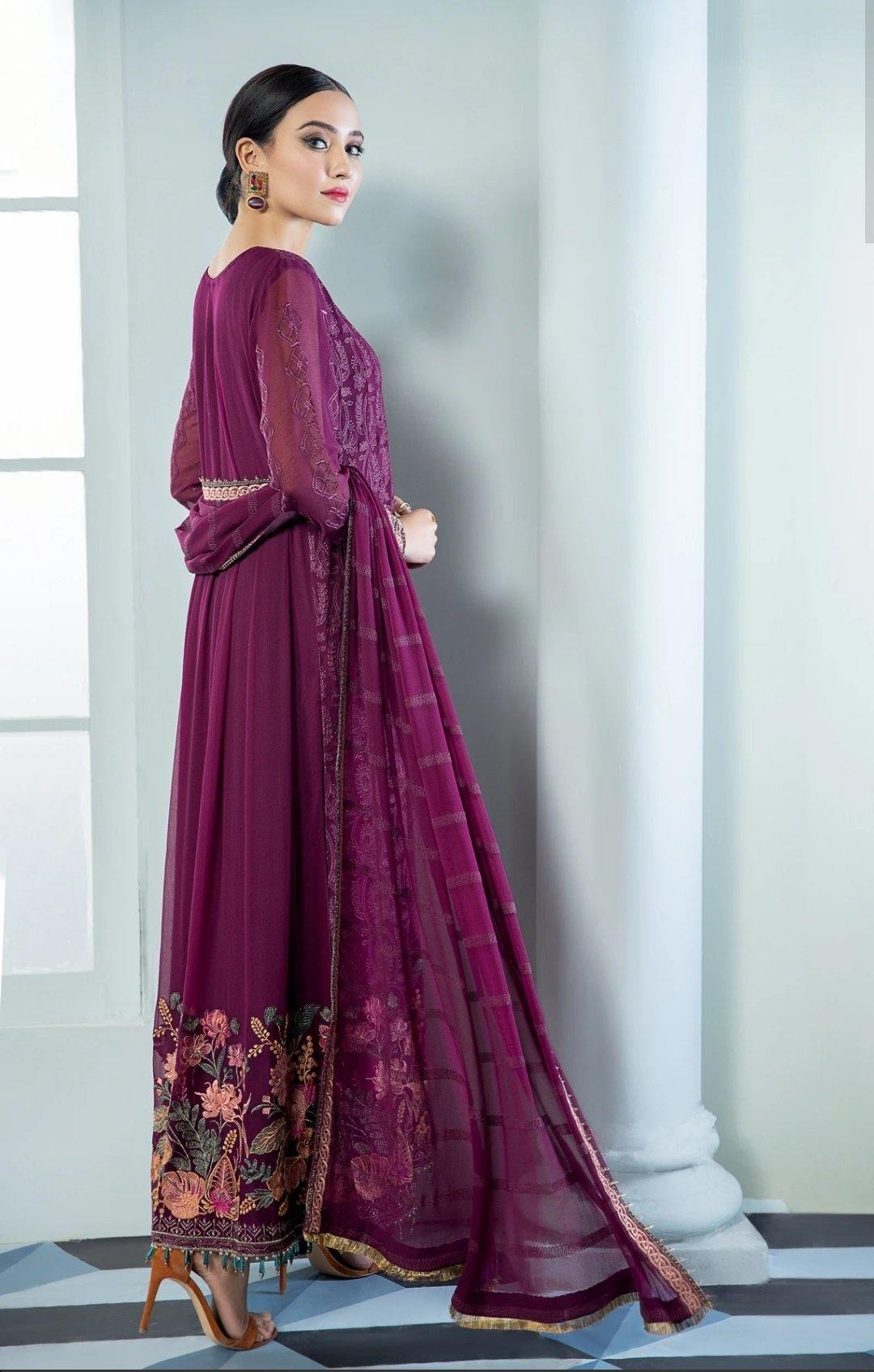 Alizeh Embroidered Chiffon/Vol 3/Zhaleh - AWWALBOUTIQUE