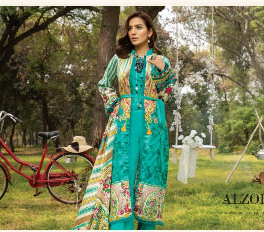 Anum Lawn Pakistani Suit Anum Lawn by Al Zohaib Textiles/Daily Wear