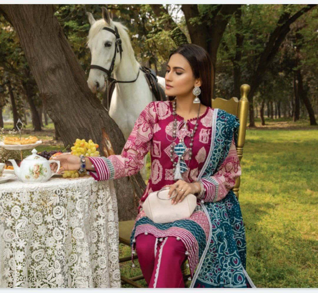 Anum Lawn Pakistani Suit Anum Lawn by Al Zohaib Textiles/Daily Wear
