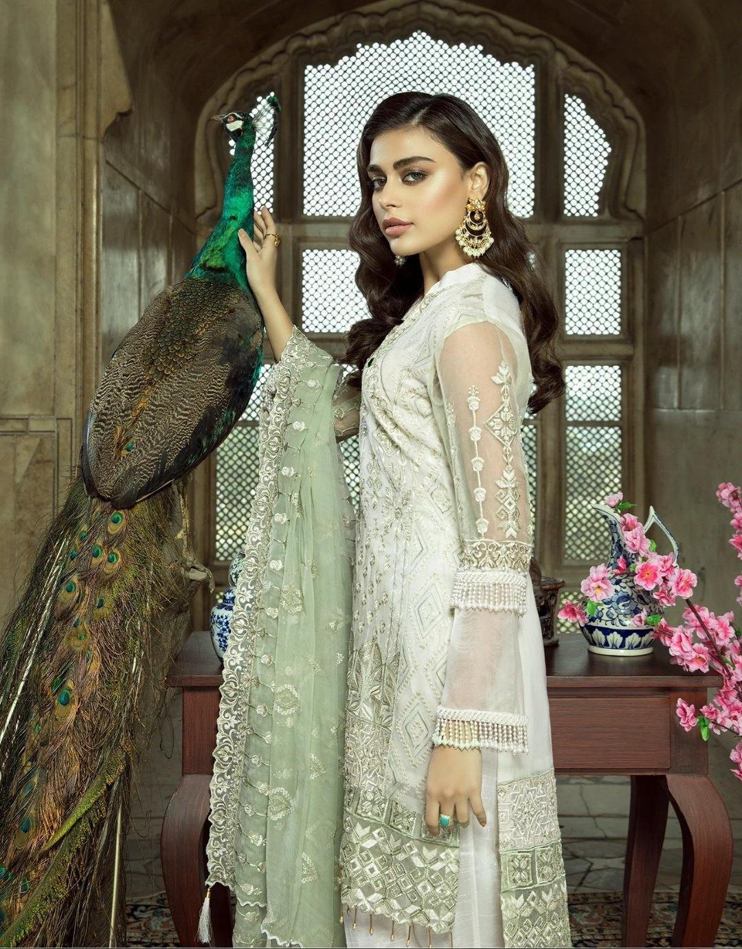 Gul E Azal Premium Formals/Retro Begonia - AWWALBOUTIQUE