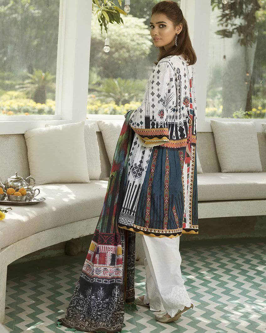 Restocked/Zaha Fayroz Festive Lawn Collection– Azara (ZF-13)