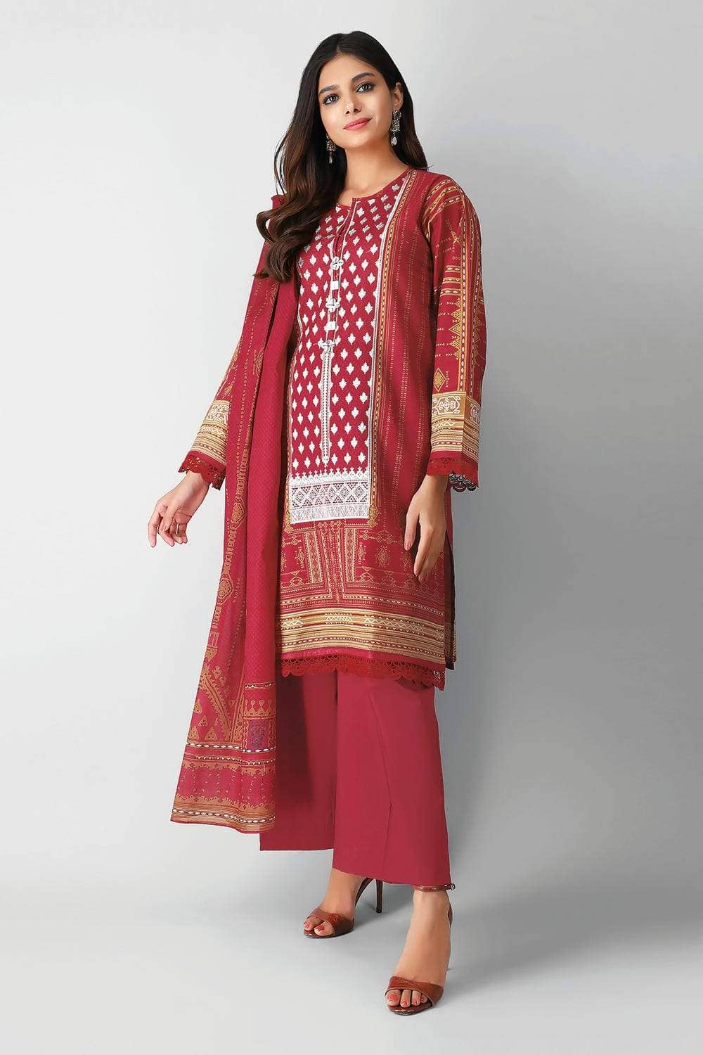 Restocked/Khaadi Lawn/Kameez Dupatta Bottom/B210216