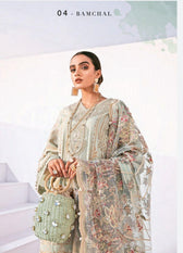 Baroque Fuchsia Lawn Rang/D 04/Bamchal - AWWALBOUTIQUE