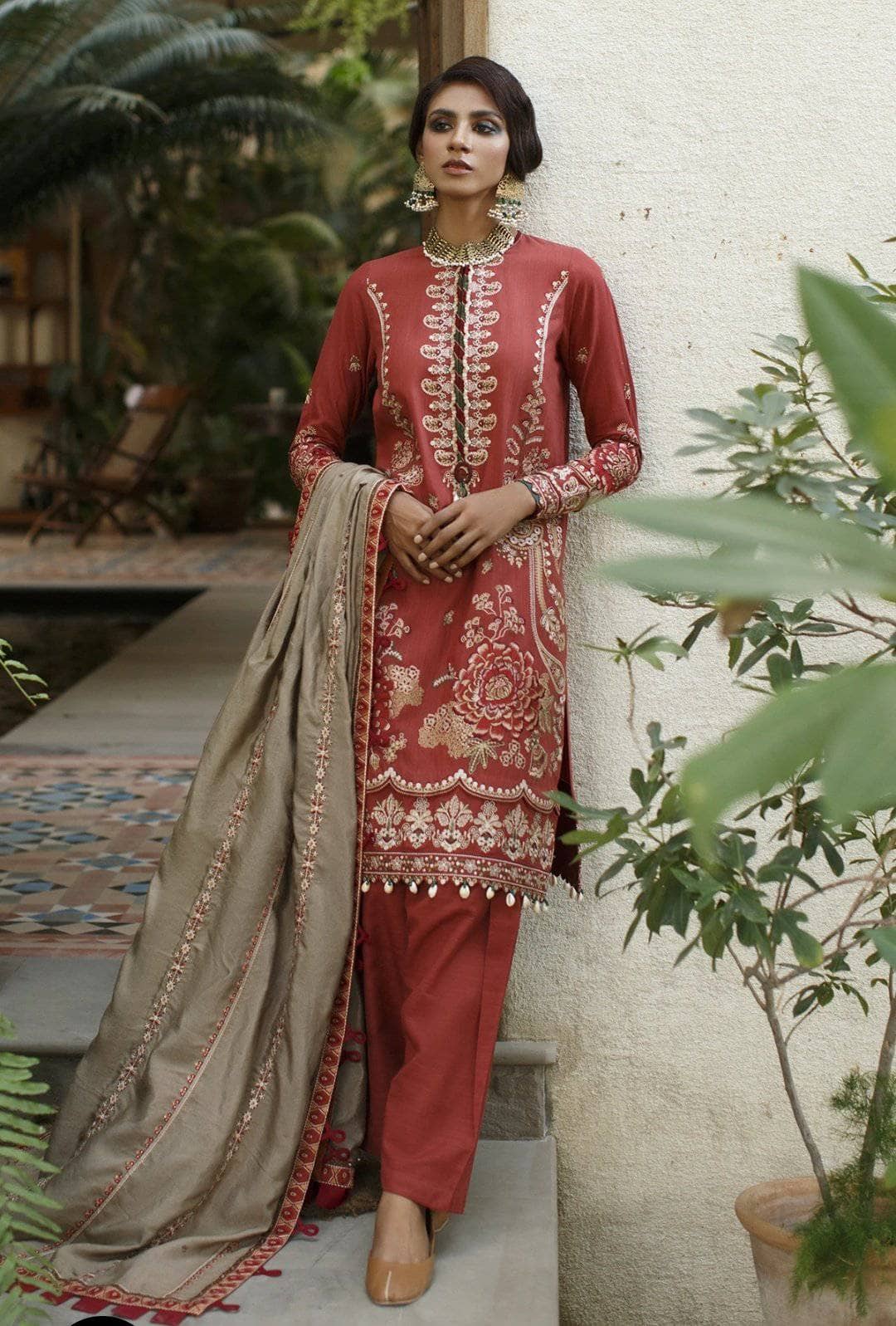 Baroque Winter Pakistani Suits Baroque Khaddar 21/07/Sandy