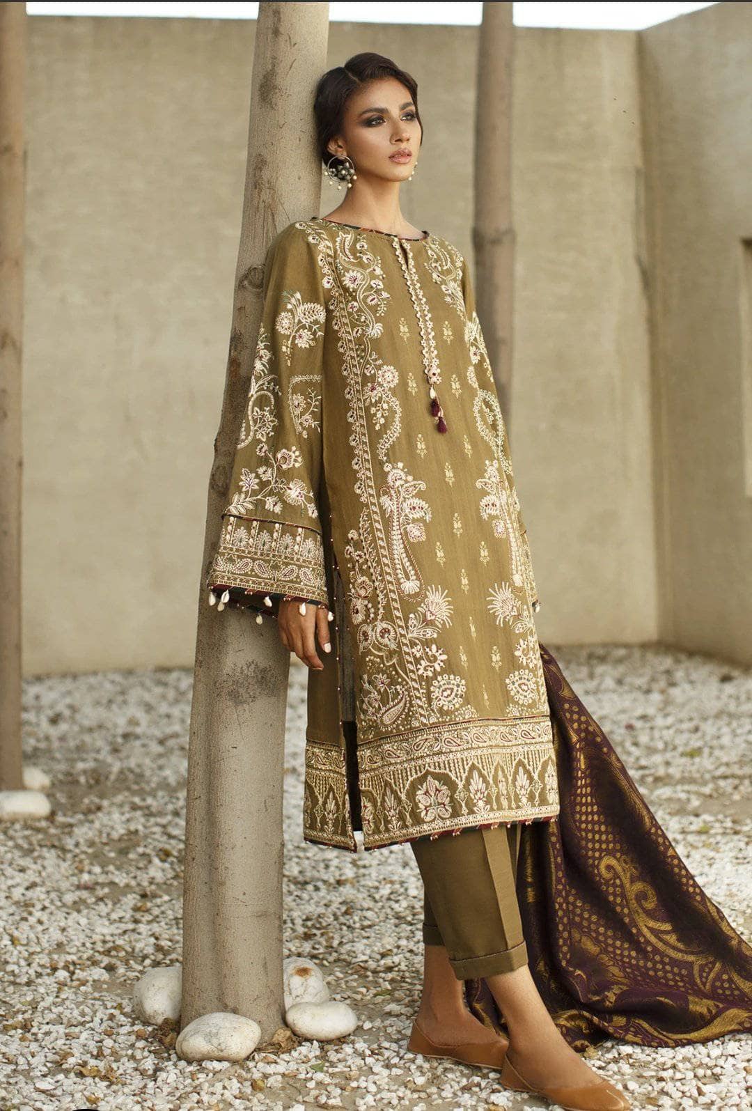 Baroque Winter Pakistani Suits Restocked/Baroque Khaddar 21/Sycamora/10