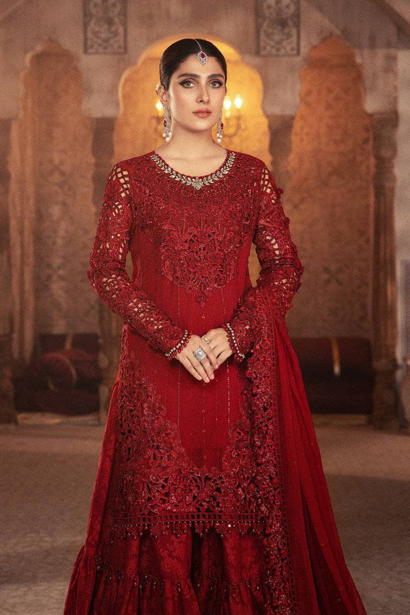 Maria B Mbroidered Wedding Edition/Ruby Red (BD-2305)