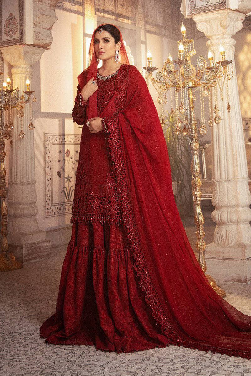 Maria B Mbroidered Wedding Edition/Ruby Red (BD-2305)