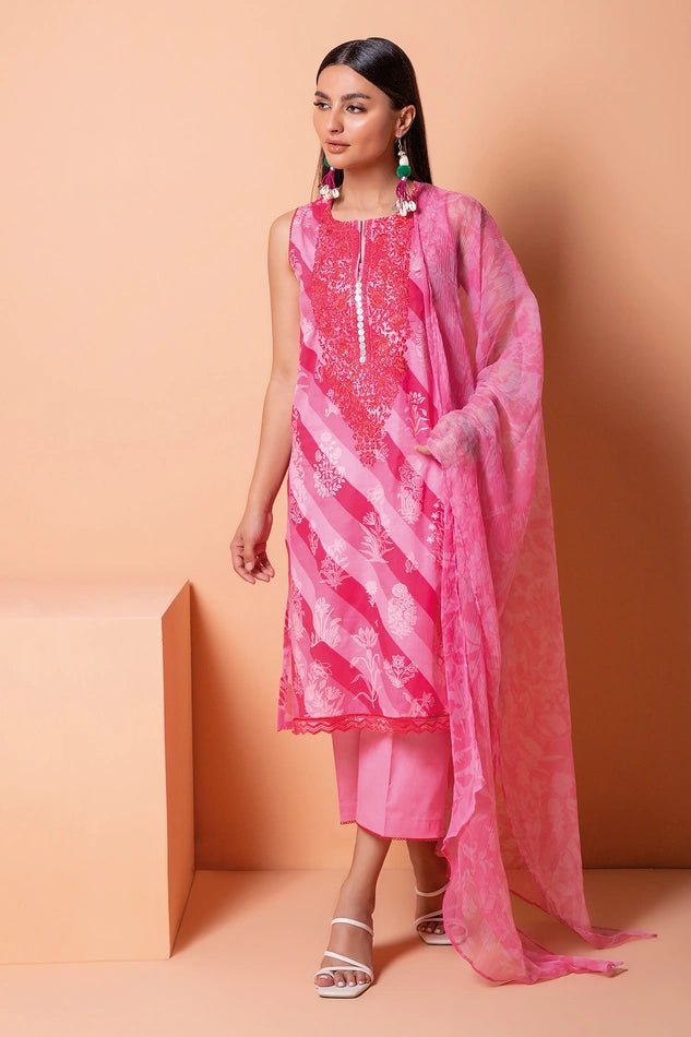 Khaadi Lawn 22/3 Pc/Shirt Dupatta Bottom/BLA22207