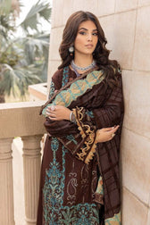 img_charizma_leather_peach_velvet_shawl_awwal_boutique