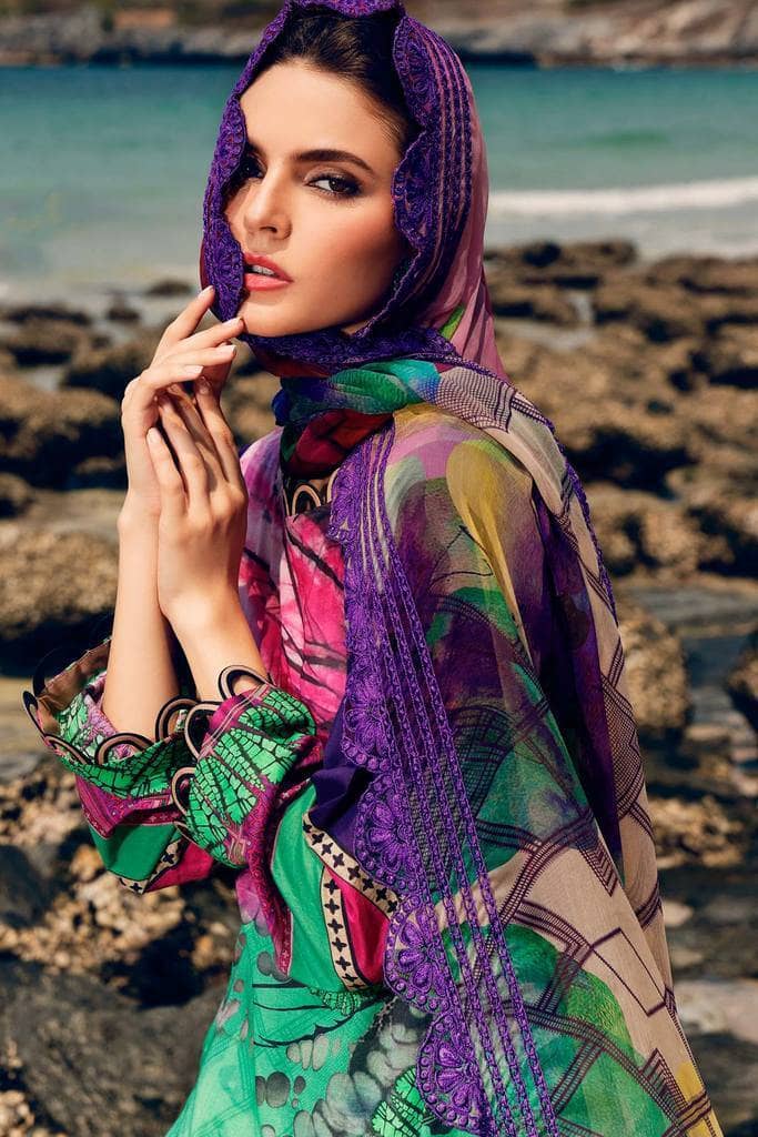 charizma festive Lawn Pakistani Suits Restocked/Charizma Combination Chapter 1/Parakeet Suave CC-40