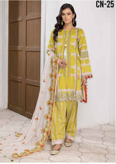 Charizma Naranji/Embroidered Chiffon Dupattas