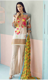 charizma Lawn Pakistani Suit Charizma Yellow Series
