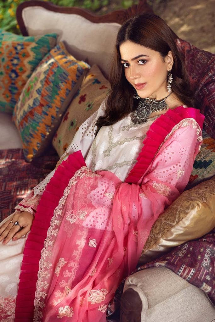 Charizma Lawn Pakistani Suit Restocked/Charizma Baad E Naseem/Rose Apple EBL-01