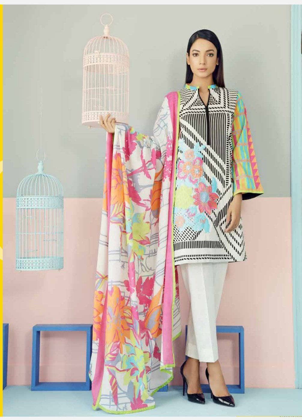 charizma Lawn Pakistani Suit Restocked/Charizma Yellow Series