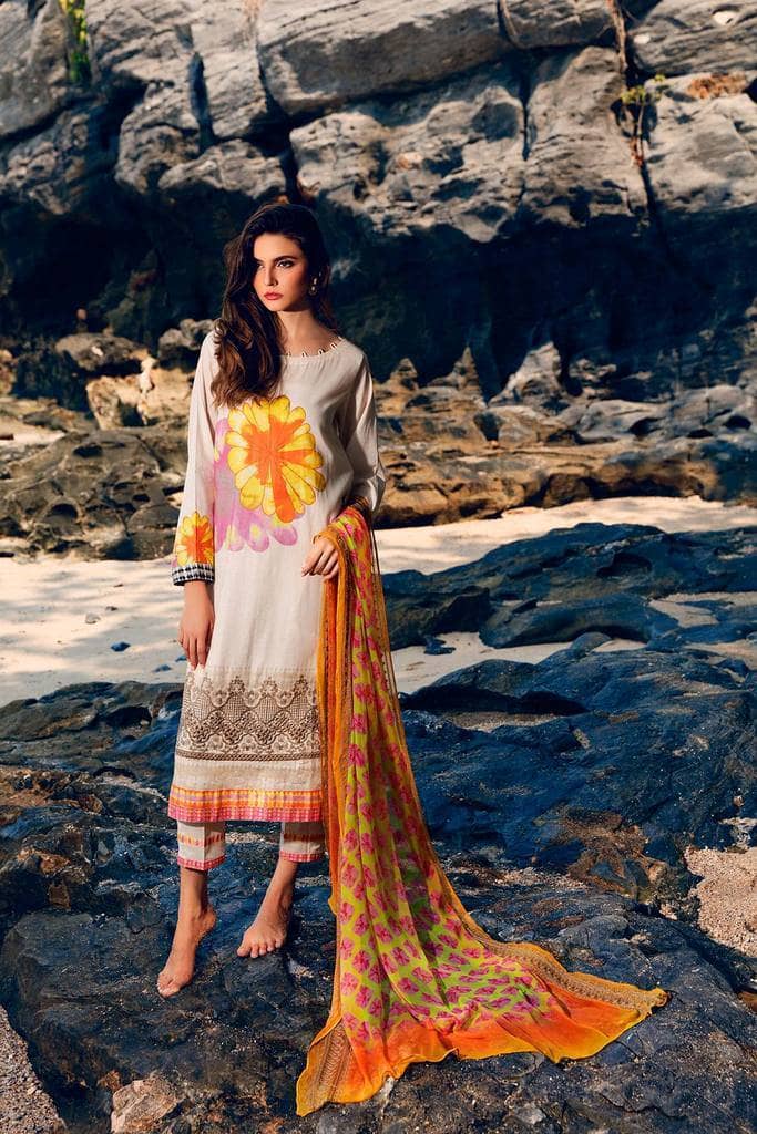 charizma Lawn Pakistani Suits Charizma Combination Chapter 1/Canary Sublime CC-47
