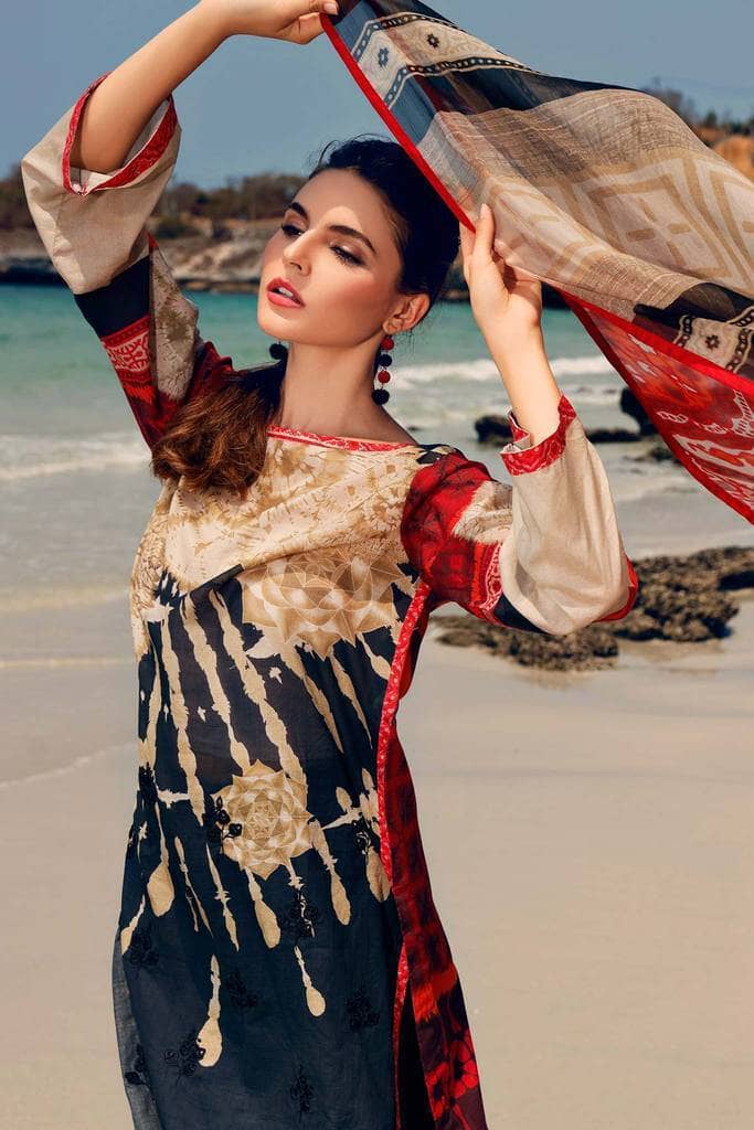 charizma Lawn Pakistani Suits Restocked/Charizma Combination Chapter 1/Crimson Pebble CC-42