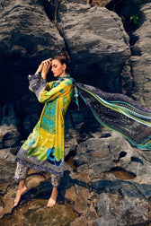 charizma Lawn Pakistani Suits Restocked/Charizma Combination Chapter 1/Lime Sensation CC-45