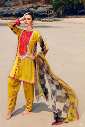 charizma Lawn Pakistani Suits Restocked/Charizma Combination Chapter 1/Tuscan Mellow CC-41