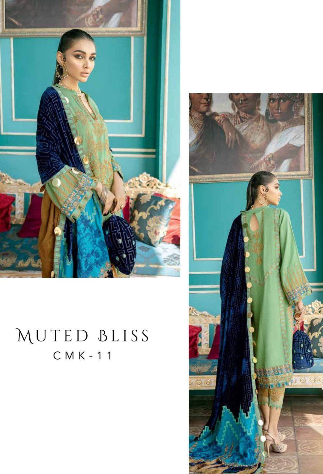 Restocked/Charizma Signature Massori Karandi/Velvet Shawls/Muted Bliss/11