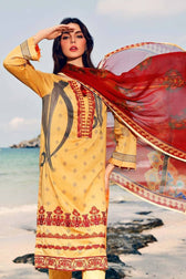 chraizma Lawn Pakistani Suits Restocked/Charizma Combination Chapter 1/Sepia Crescent CC-49