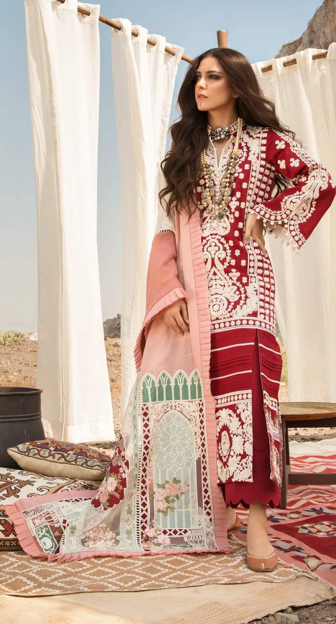 Restocked/Crimson Winter by Saira Shakira/AARI REVIVAL - RUBY - AWWALBOUTIQUE