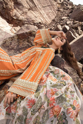Restocked/Crimson Winter by Saira Shakira/MODERN MEMSAAB - Mandarin - AWWALBOUTIQUE
