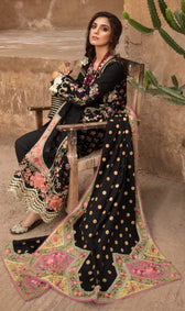 Restocked/Crimson Winter by Saira Shakira/MAST MUSAFIR - EBONY - AWWALBOUTIQUE