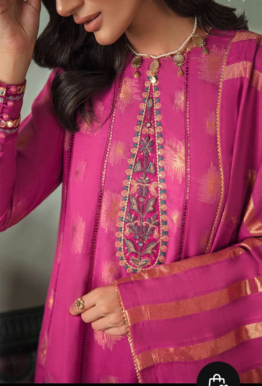 Cross stitch Eid Lawn/RANG-BEHR-3PC