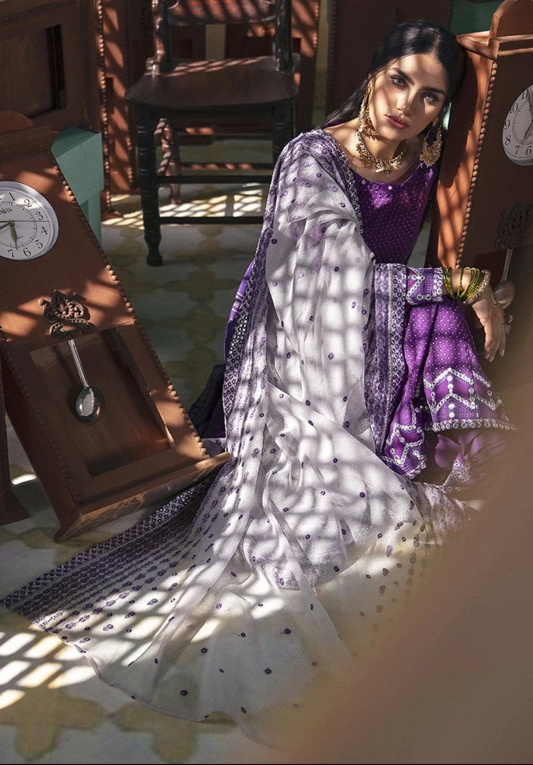 Cross Stitch Eid Lawn/SPECULUM SAGE