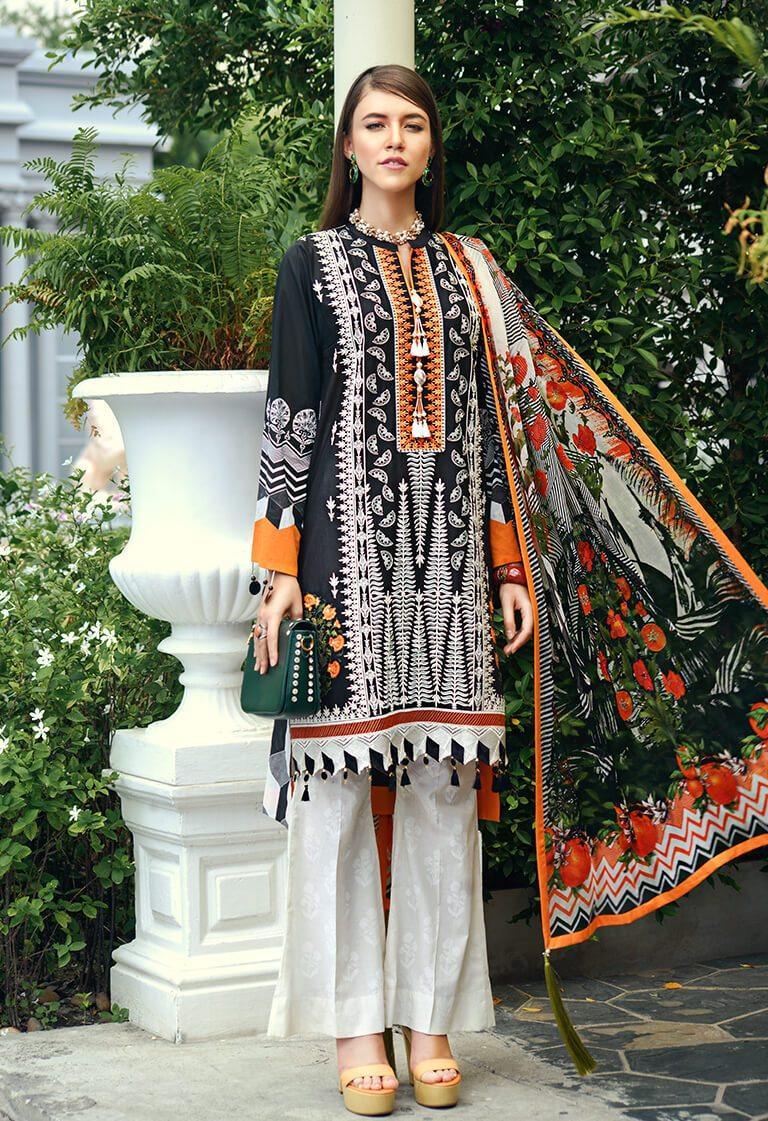 Auj Fleur De Luxe Lawn/D 09 - AWWALBOUTIQUE