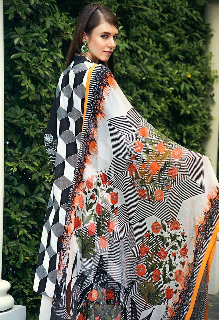 Auj Fleur De Luxe Lawn/D 09 - AWWALBOUTIQUE