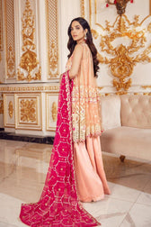 Emaan Adeel Belle Robe Chiffon/BR-04 BERRY SORBET - AWWALBOUTIQUE