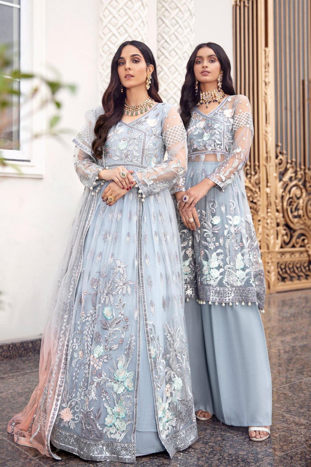 Emaan Adeel Belle Robe Chiffon/BR-10 ICE QUEEN - AWWALBOUTIQUE
