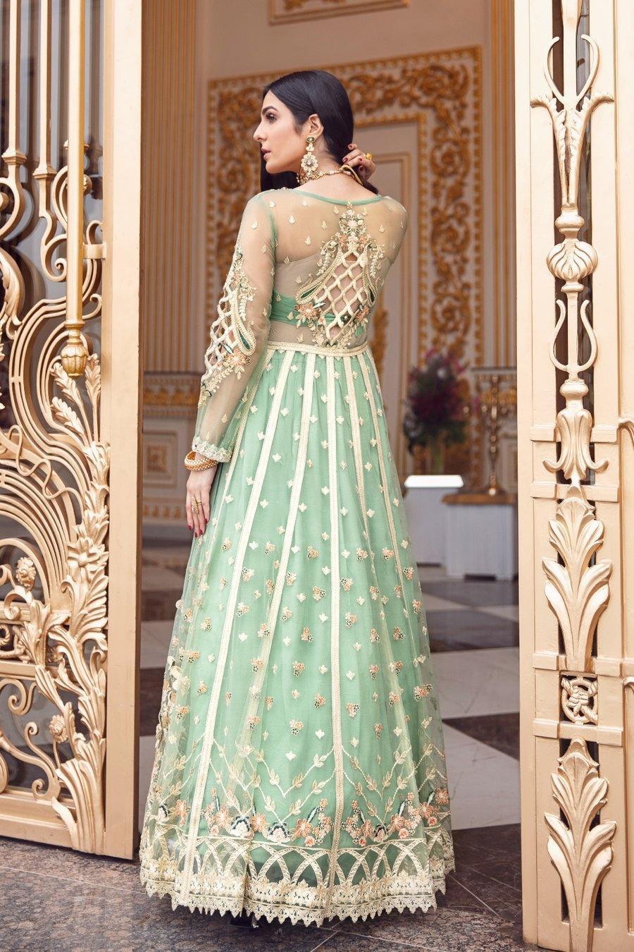 Emaan Adeel Belle Robe Chiffon/BR-02 JUNGLE FRUIT - AWWALBOUTIQUE