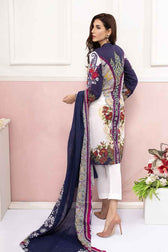 Gul Ahmed Malmal Collection Vol-2 2019 – Lilac CL-607 A