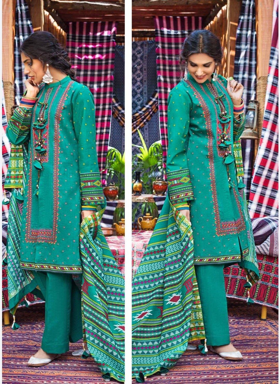 Restocked/Gul Ahmed Khaddar/Multani Khais/K 99 - AWWALBOUTIQUE