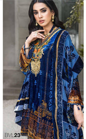 Restocked/Gul Ahmed Colours of Winter/Velvet/BVL23 - AWWALBOUTIQUE
