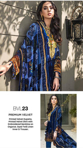 Restocked/Gul Ahmed Colours of Winter/Velvet/BVL23 - AWWALBOUTIQUE