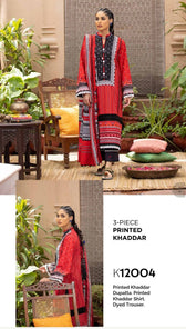 Gul Ahmed Fall Winter/Khaddar Corduroy Collection/Shirt Dupattaa Bottom/K12004