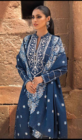 Restocked/Gul Ahmed Pure Joy of Winter/Karandi/Embroidered Shawl/AY12017
