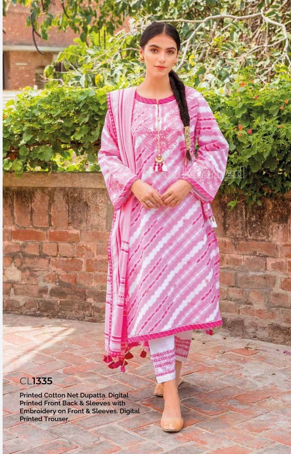 Gul Ahmed Summer Essentials 22/Shirt Dupatta Bottom /CL1335