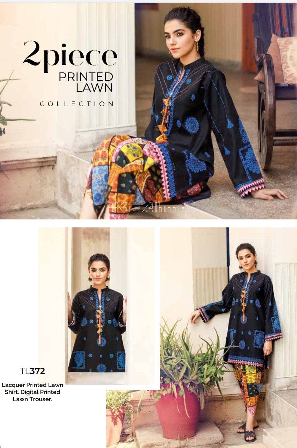 Gul Ahmed Summer Essentials/Shirt Dupatta/TL 372