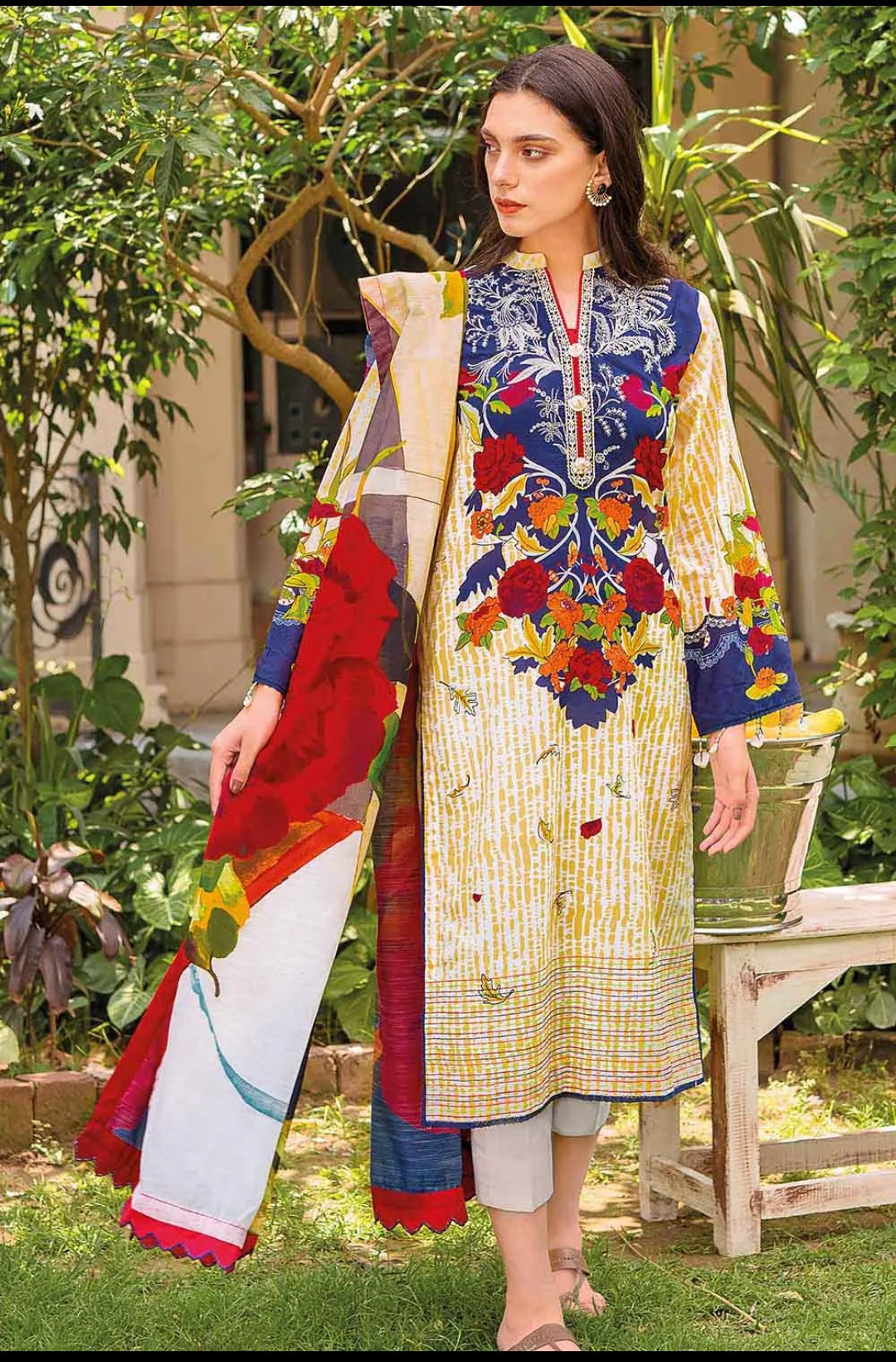 Restocked/Gul Ahmed Summer Essentials 22/Shirt Dupatta Bottom /CNZ12001