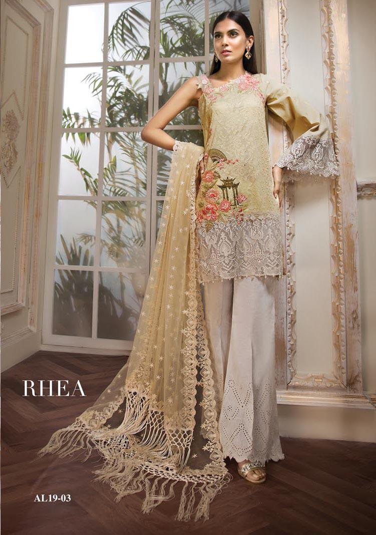 Anaya by Kiran Chaudhry – Ete de L’Amour Luxury Lawn Collection 2019 – 03-Rhea