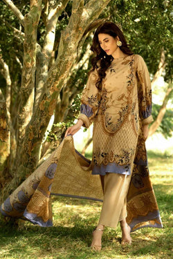 Gul Ahmed Malmal Collection Vol-2 – Brown CL-540 B
