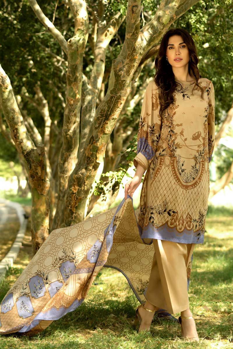 Gul Ahmed Malmal Collection Vol-2 – Brown CL-540 B