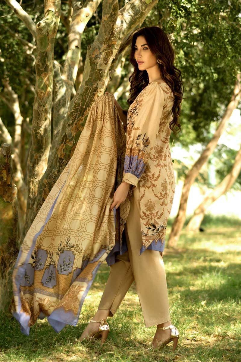 Gul Ahmed Malmal Collection Vol-2 – Brown CL-540 B